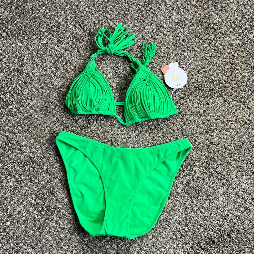 NEW PQ SWIM matcha Mila and Sarah Bikini set size L